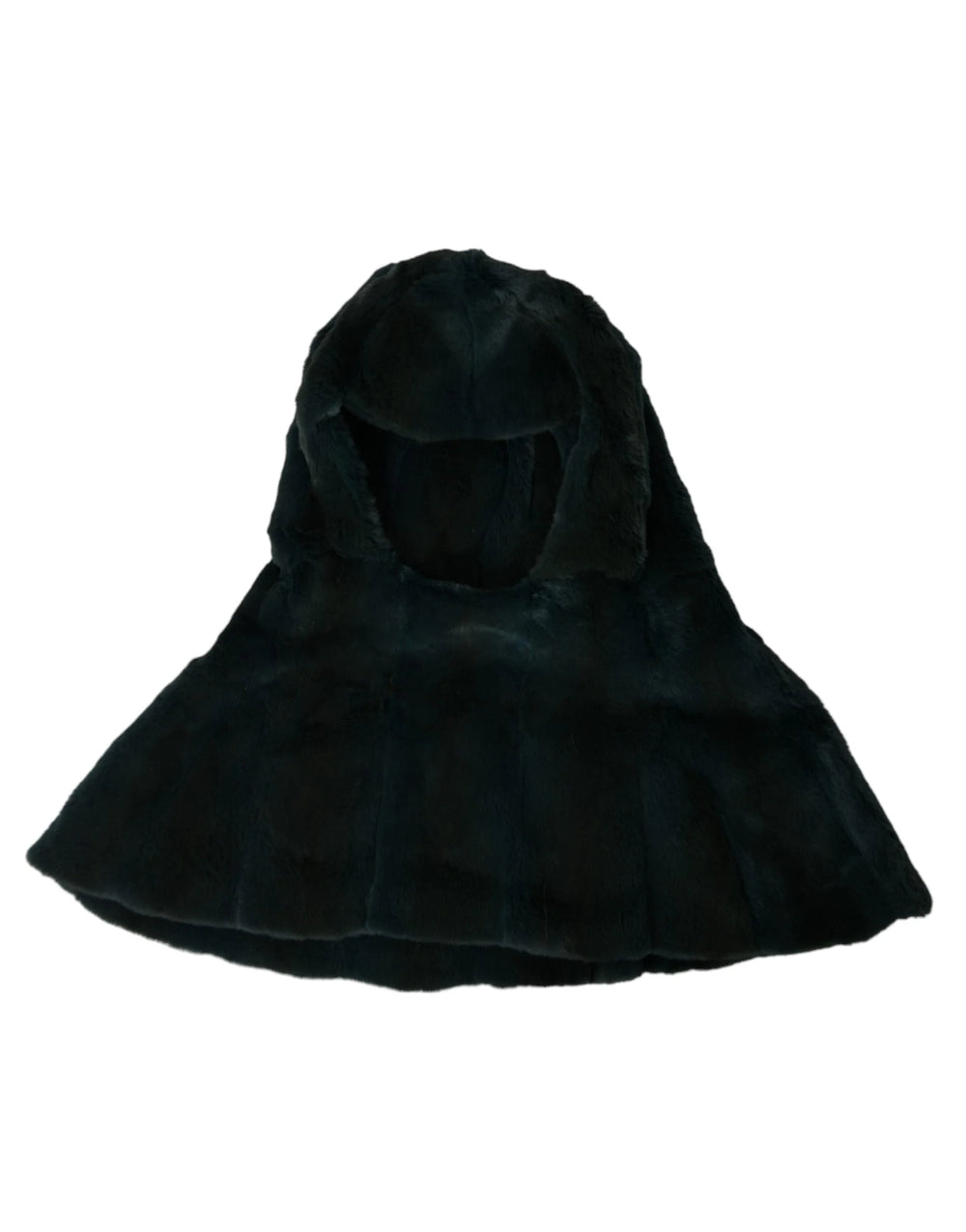 Dolce & Gabbana Black Weasel Fur Whole Head Wrap Hat - 57 cm|S - Hats