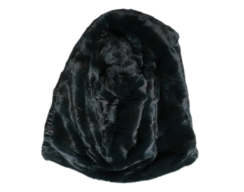 Dolce & Gabbana Black Weasel Fur Womens Beanie Hat - Beanies