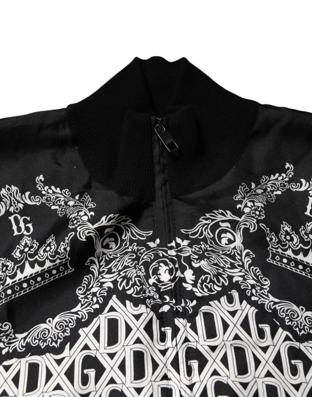 Dolce & Gabbana Black White Bandana Print Full Zip Sweater - IT54 | XL - Sweaters