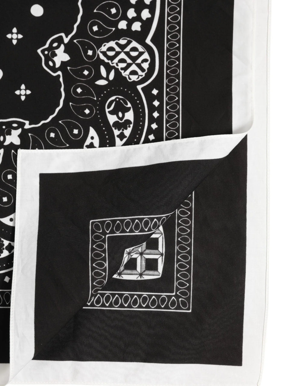 Dolce & Gabbana Black White Bandana Square Men Foulard Scarf - Bandanas & Headties
