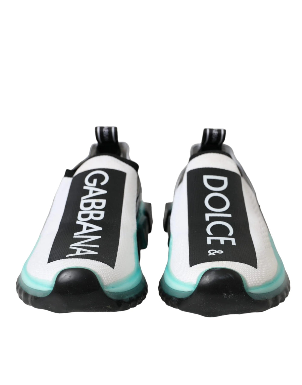 Dolce & Gabbana Black White Blue Slip On Sorrento Sneakers Shoes - Sneakers