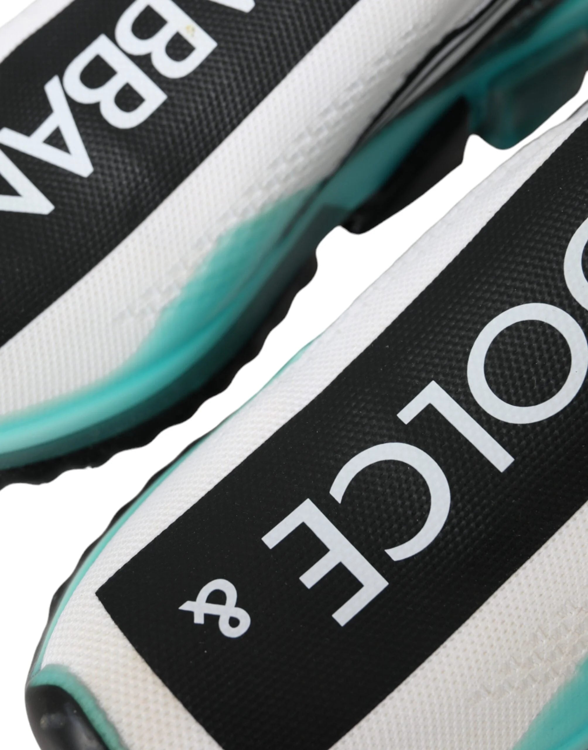 Dolce & Gabbana Black White Blue Slip On Sorrento Sneakers Shoes - Sneakers