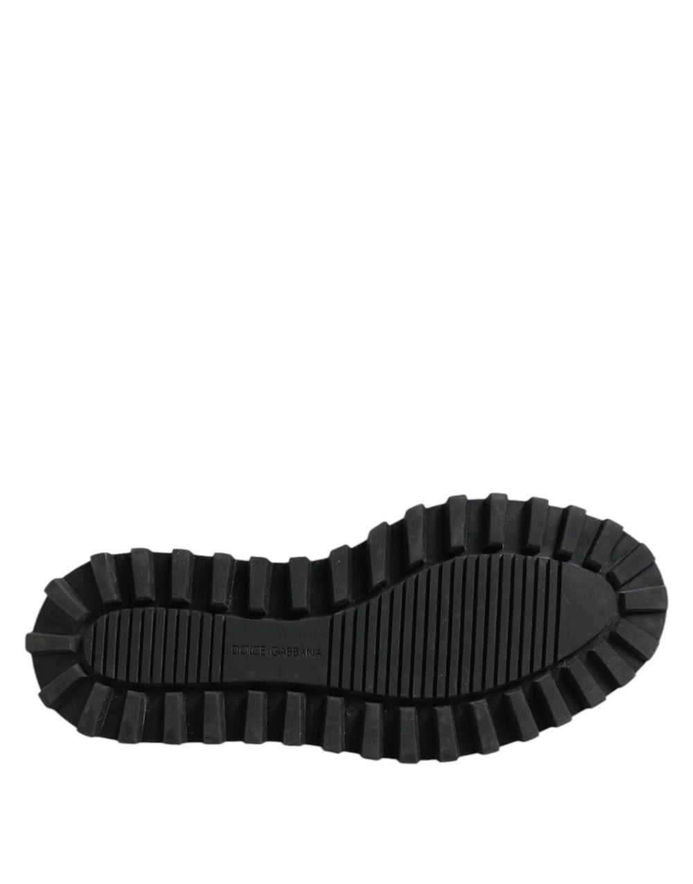 Dolce & Gabbana Black White Calfskin Chunky Derby Shoes - EU42/US9 - Shoes