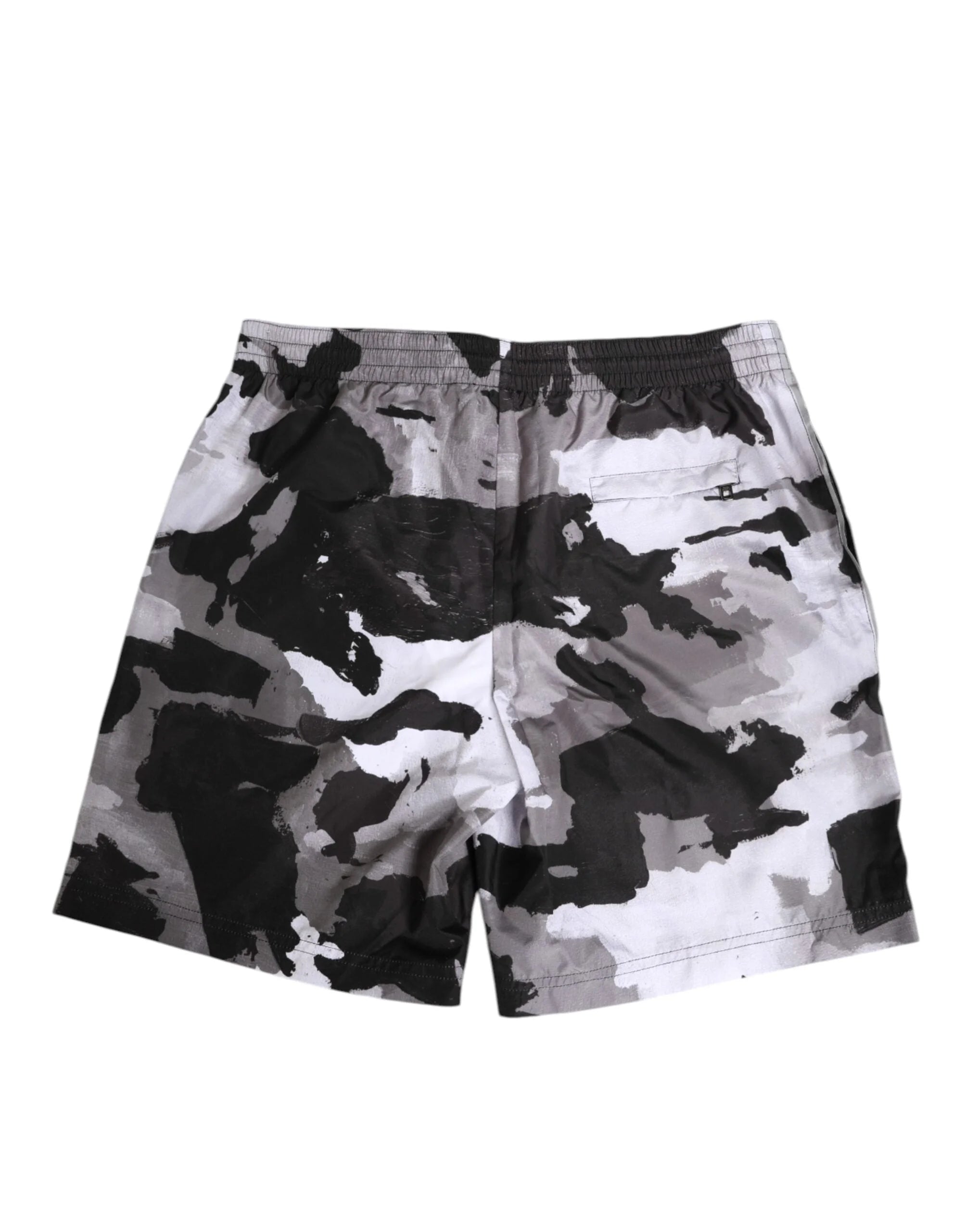 Dolce & Gabbana Black White Camouflage DG Logo Men Swimwear - IT4 | S - Swim Boxers