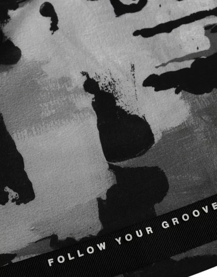 Dolce & Gabbana Black White Camouflage Round Neck T-shirt - IT44 | XS - T-Shirts