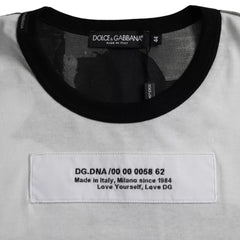 Dolce & Gabbana Black White Camouflage Round Neck T-shirt - IT44 | XS - T-Shirts