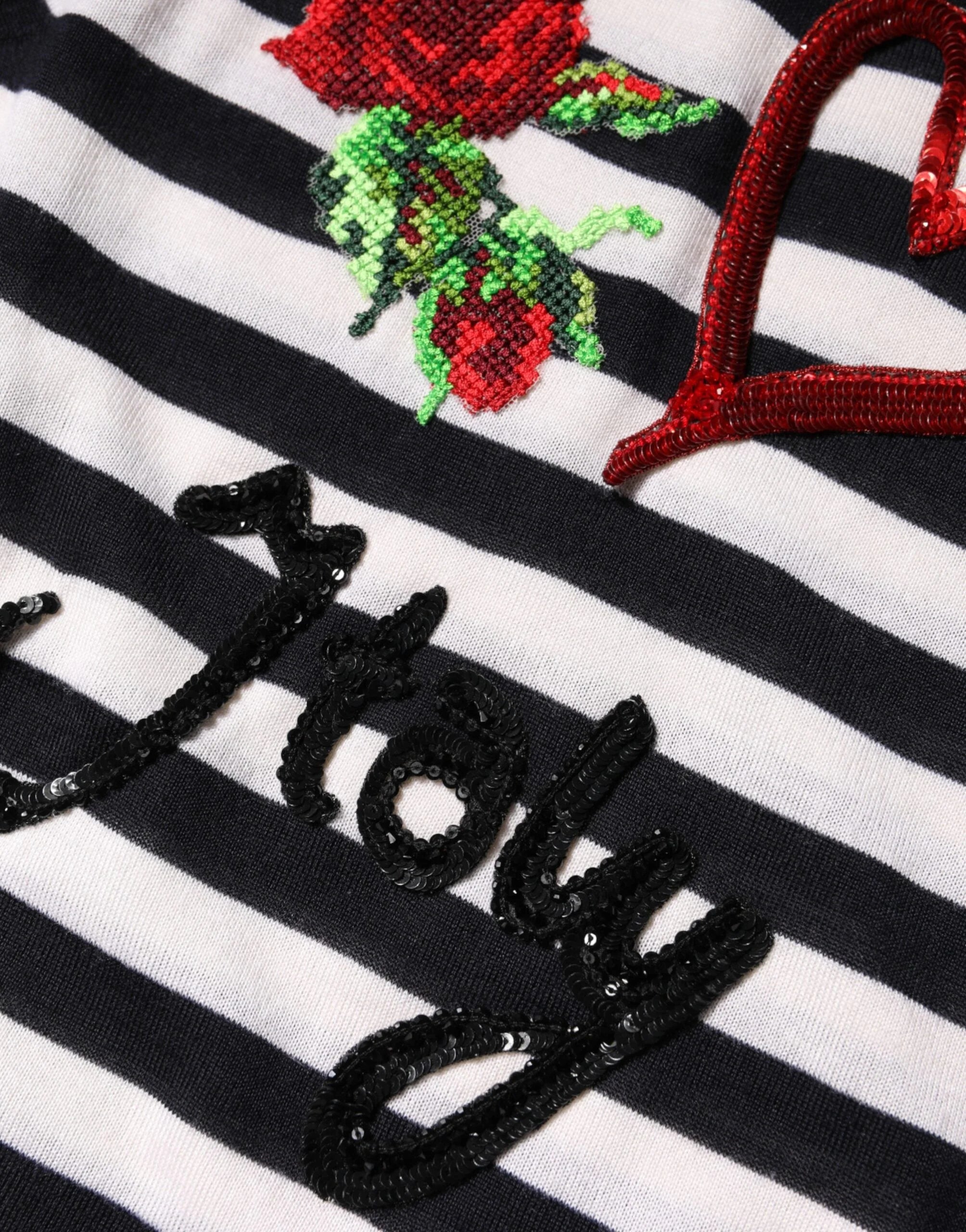 Dolce & Gabbana Black White Cashmere Silk Sleeveless Top - IT36|XXS