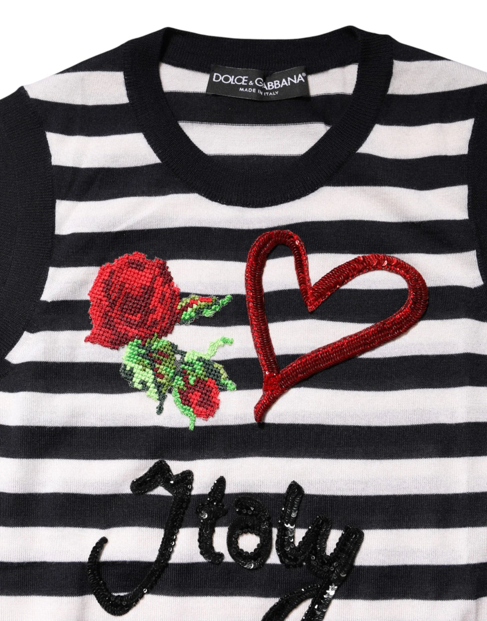 Dolce & Gabbana Black White Cashmere Silk Sleeveless Top - IT36|XXS