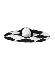 Dolce & Gabbana Black White Checkered Wide Brim Floppy Hat - 57 cm|S - Sun Hats