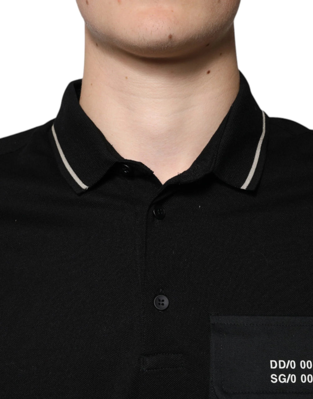 Dolce & Gabbana Black White Cotton Short Sleeves Polo T-shirt - IT44 | XS - Polos