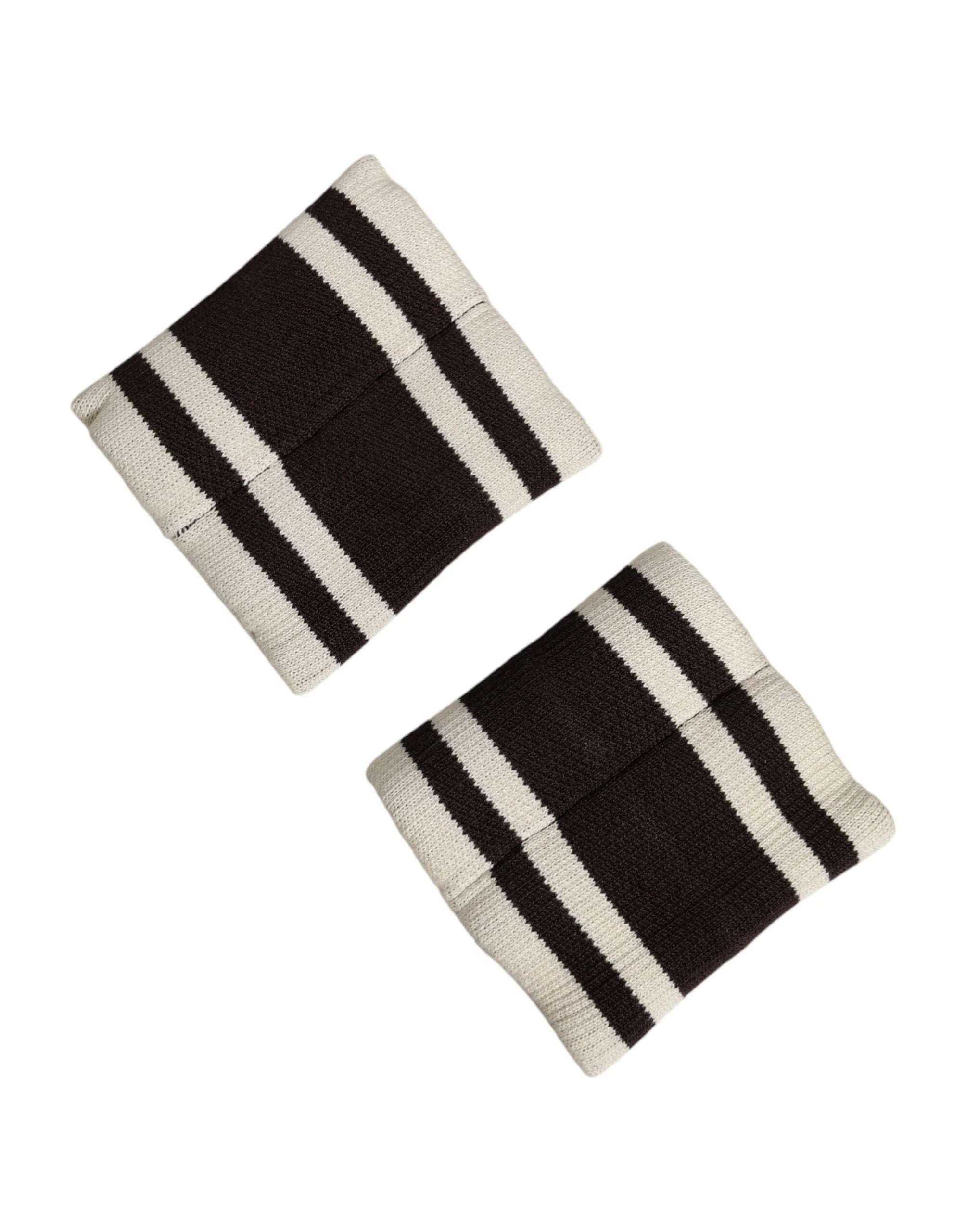 Dolce & Gabbana Black White DG Logo Cotton 1 Pair Wristband