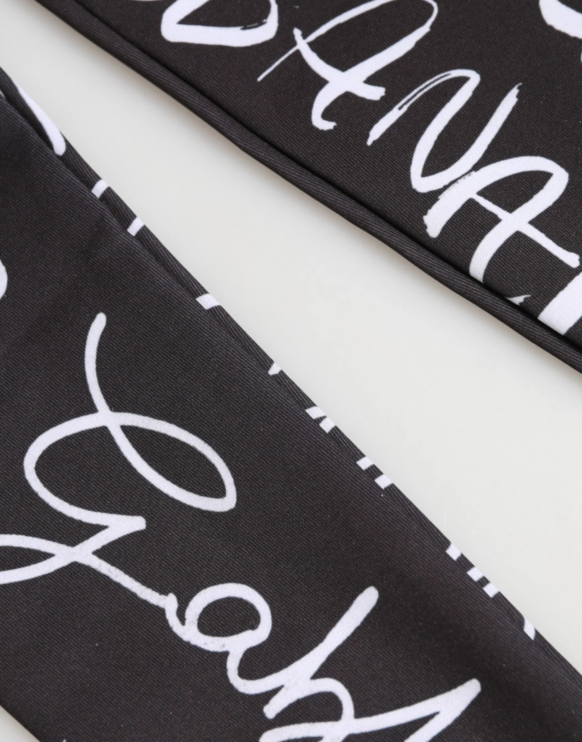 Dolce & Gabbana Black White DG Logo Elbow Length Mitten Gloves - 7|S