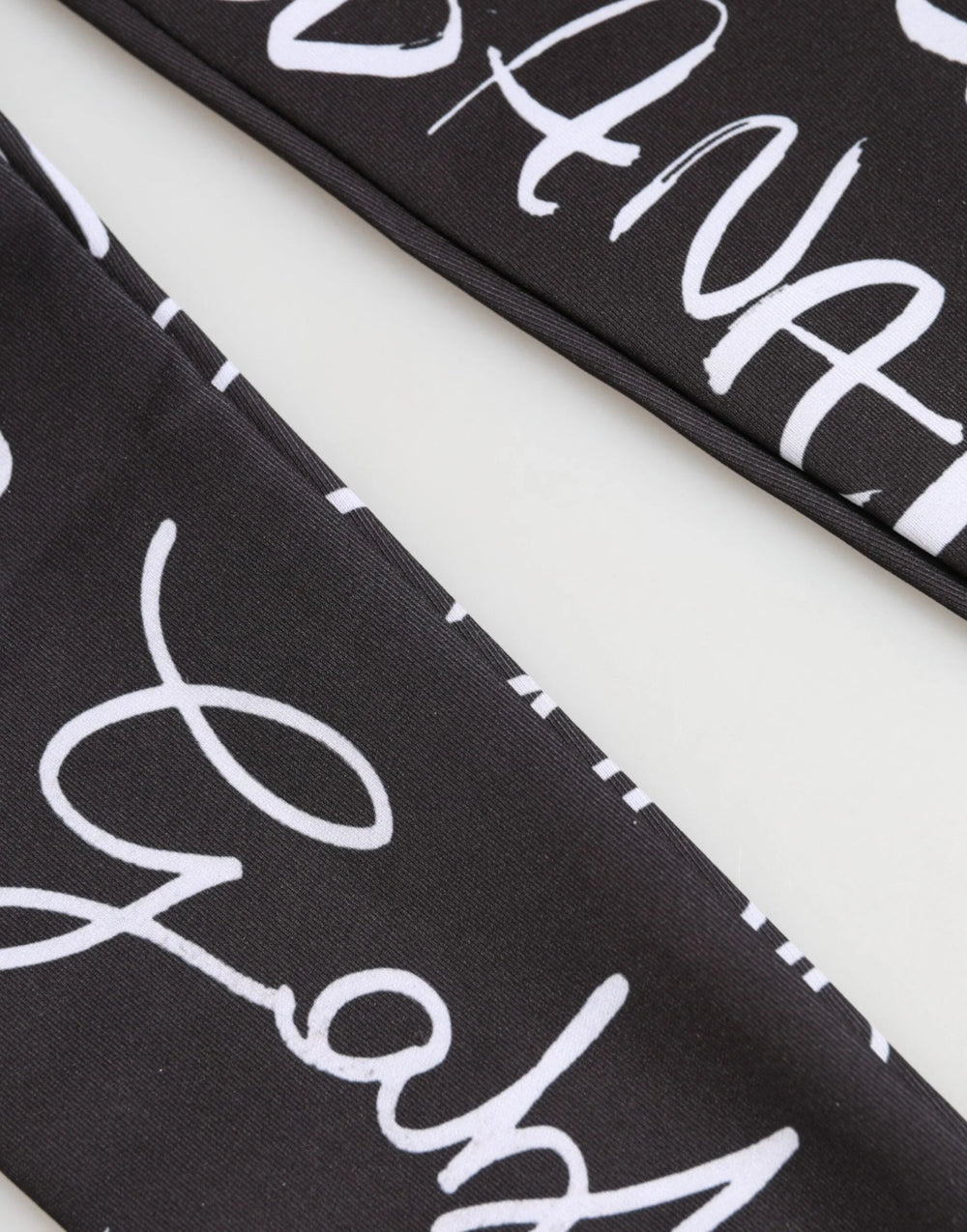 Dolce & Gabbana Black White DG Logo Elbow Length Mitten Gloves - 7|S