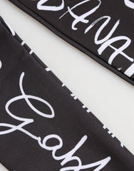 Dolce & Gabbana Black White DG Logo Elbow Length Mitten Gloves - 7|S