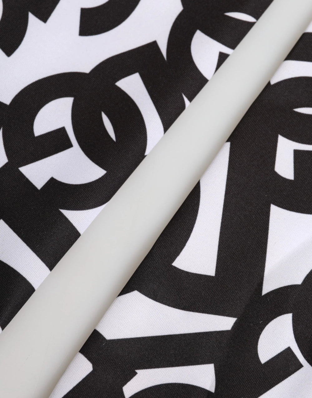 Dolce & Gabbana Black White DG Logo Elbow Length Mitten Gloves - 7|S