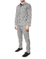 Dolce & Gabbana Black White DG Print Cotton Pajama Set Sleepwear - IT37 | XS - Pajamas