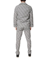 Dolce & Gabbana Black White DG Print Cotton Pajama Set Sleepwear - IT37 | XS - Pajamas