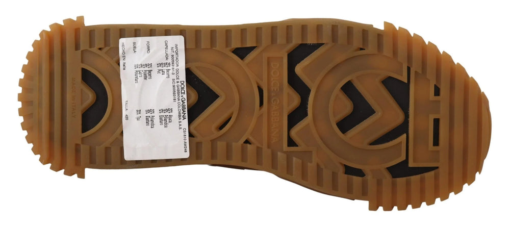 Dolce & Gabbana Black White Fabric Lace Up NS1 Sneakers - EU39/US6 - Sneakers