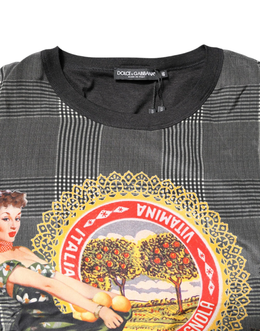 Dolce & Gabbana Black White Graphic Print Short Sleeve T-shirt - IT46 | S - T-Shirts