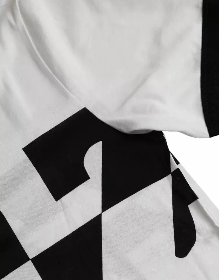 Dolce & Gabbana Black White Jazz Print Cotton Short Sleeves T-shirt - IT44 | XS - T-Shirts