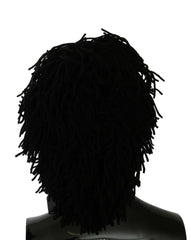 Dolce & Gabbana Black White Knitted Cashmere Animal Design Hat - Beanies