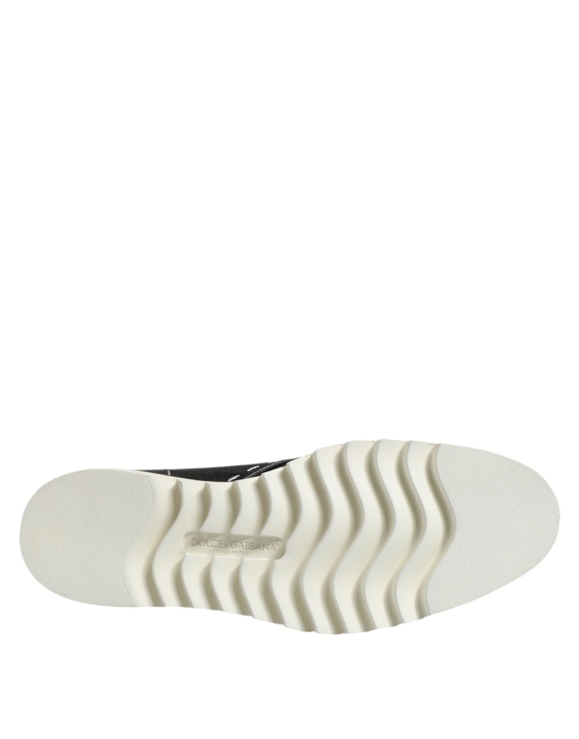 Dolce & Gabbana Black White Leather Ankle Boots Shoes - EU44/US11 - Boots