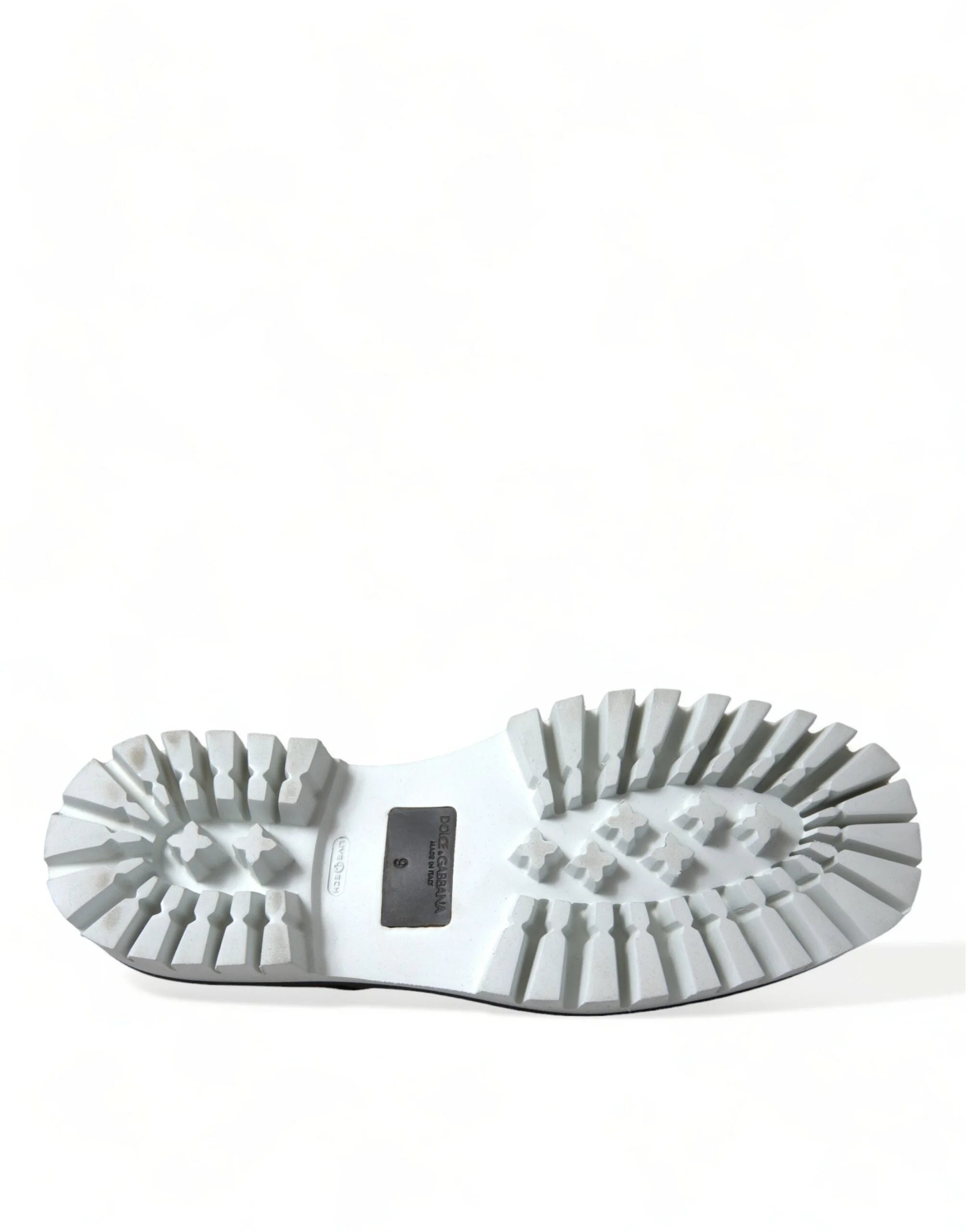 Dolce & Gabbana Black White Leather Lace Up Derby Dress Shoes - EU41/US8 - Shoes