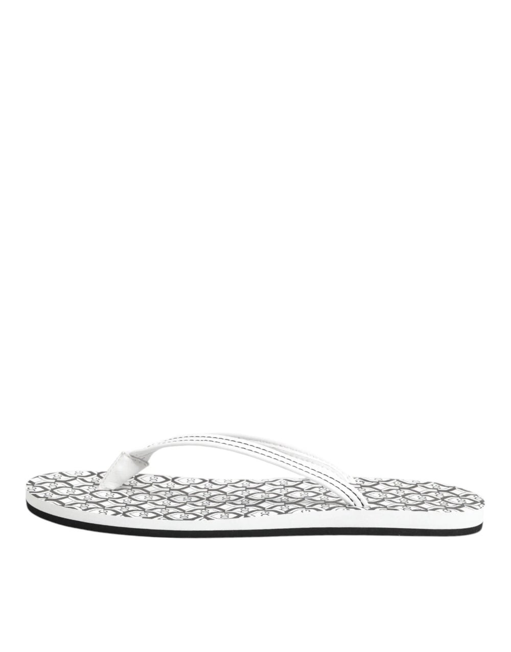 Dolce & Gabbana Black White Logo Beachwear Flats Slipper Shoes - EU44/US11 - Sandals