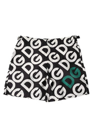 Dolce & Gabbana Black White Logo Beachwear Shorts Swimwear - IT44 | XS - Swim Boxers