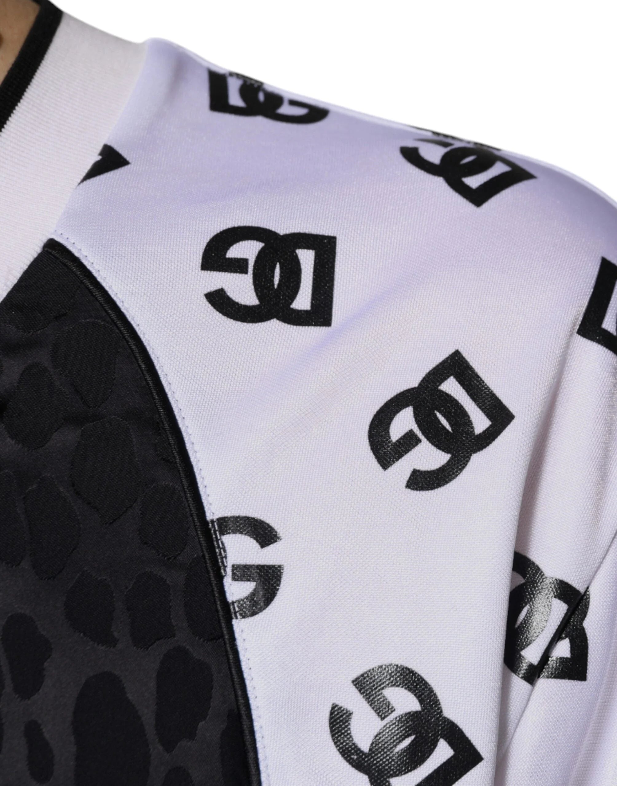 Dolce & Gabbana Black White Logo Men Short Sleeves T-shirt - IT52 | XL - T-Shirts