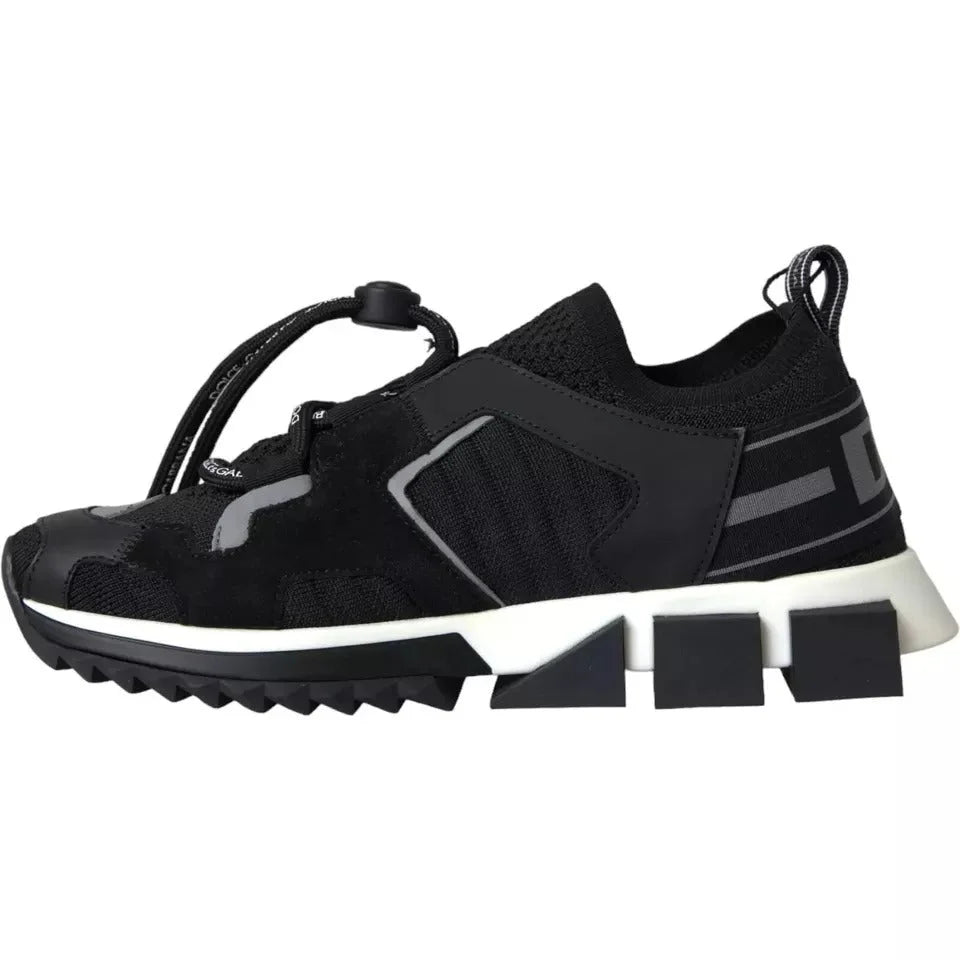 Dolce & Gabbana Sorte og hvide sneakers med logo Sorrento