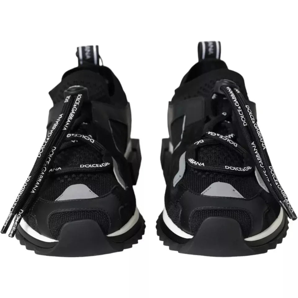 Dolce & Gabbana Black White Logo Sorrento Mens Sneakers Shoes - Sneakers