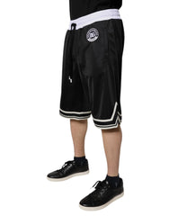 Dolce & Gabbana Black White Men Bermuda Sweatshorts Shorts - Bermudas