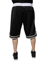 Dolce & Gabbana Black White Men Bermuda Sweatshorts Shorts - Bermudas