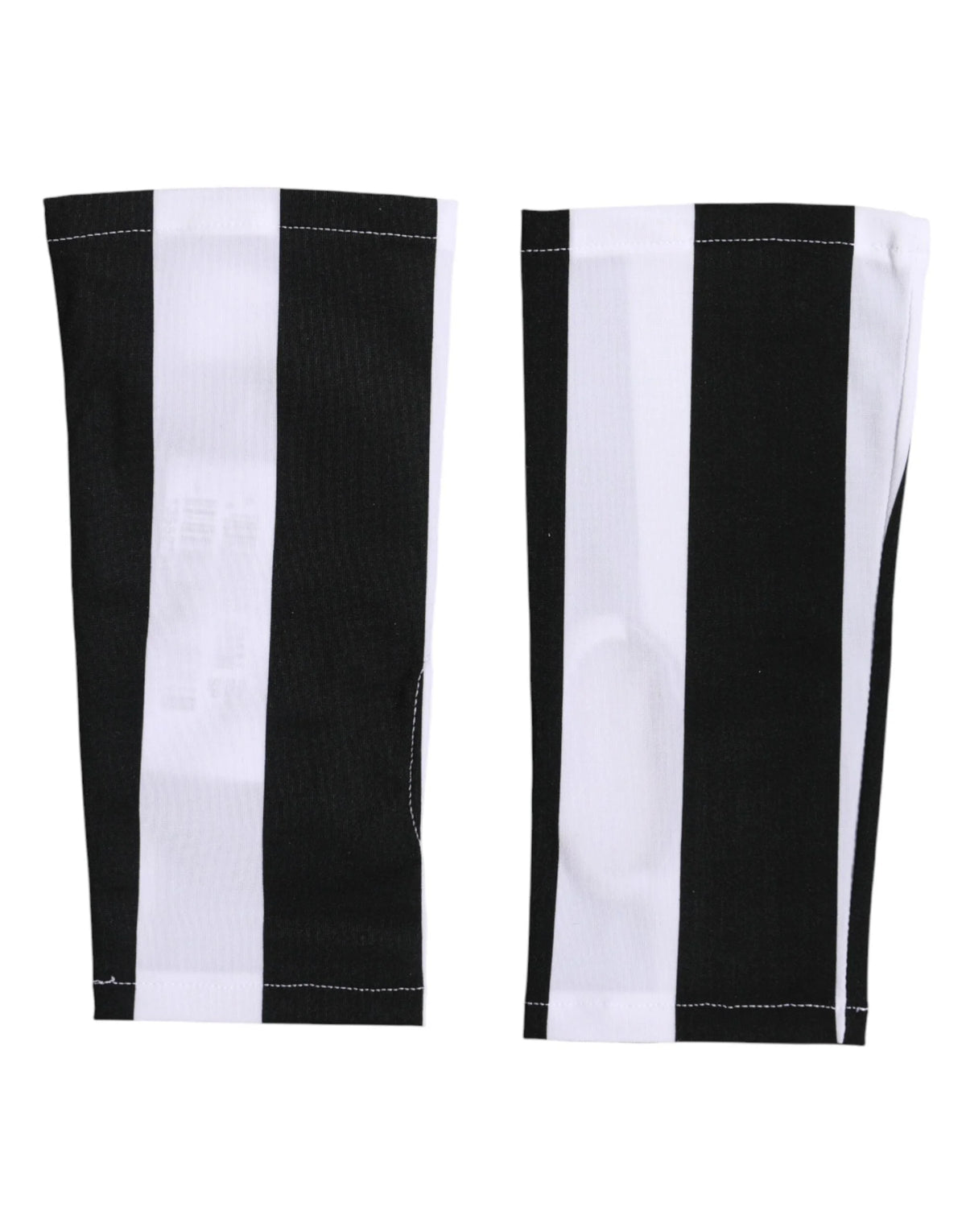 Dolce & Gabbana Black White Nylon Fingerless Wrist Length Gloves - 7|S