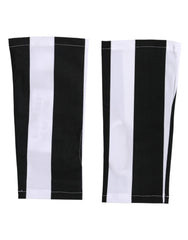 Dolce & Gabbana Black White Nylon Fingerless Wrist Length Gloves - 7|S