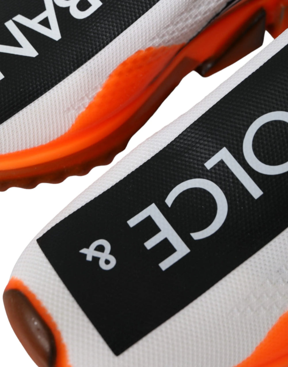 Dolce & Gabbana Black White Orange Slip On Sorrento Sneakers Shoes - Sneakers