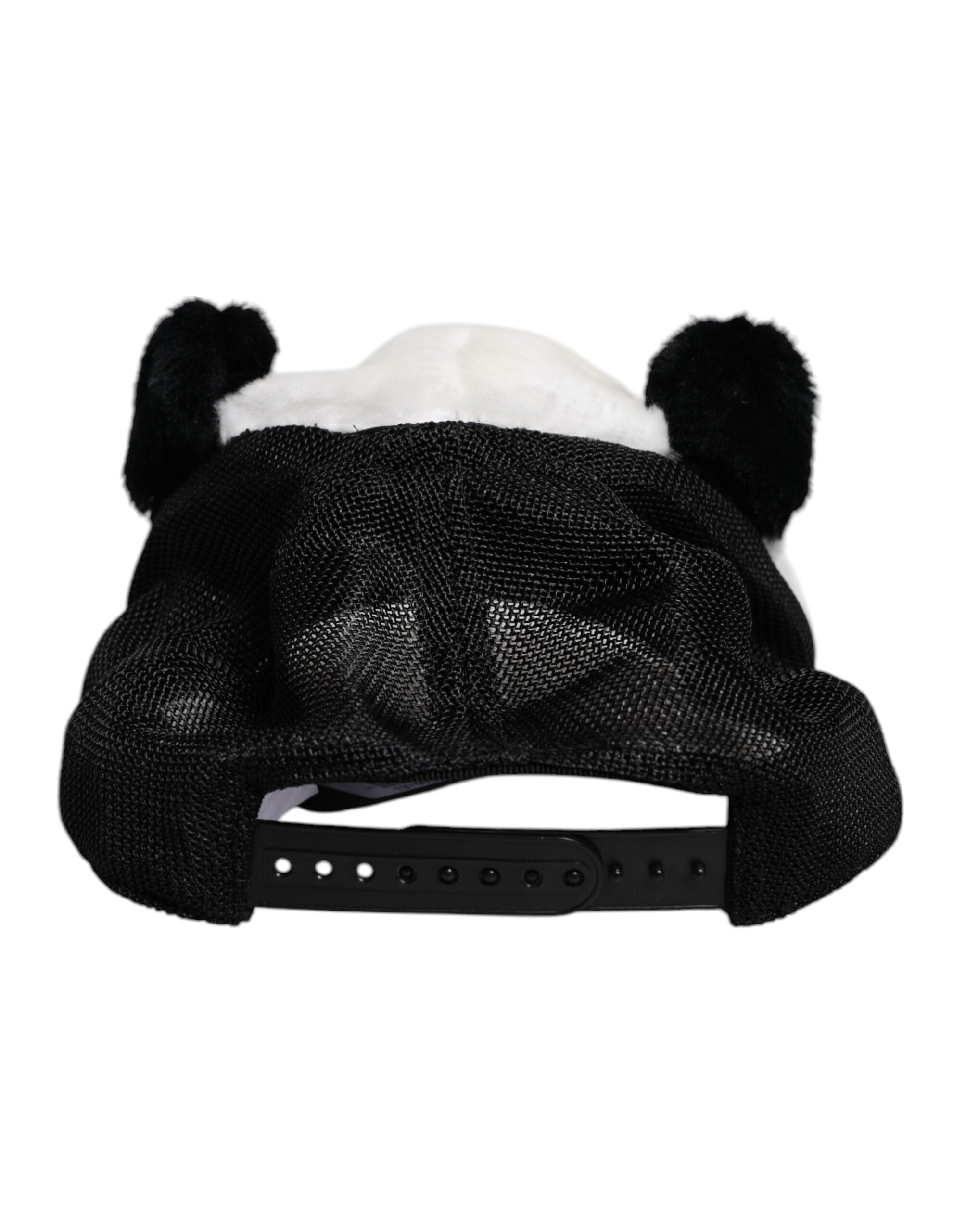 Dolce & Gabbana Black White Panda Fur Women Baseball Cap - 57 cm|S