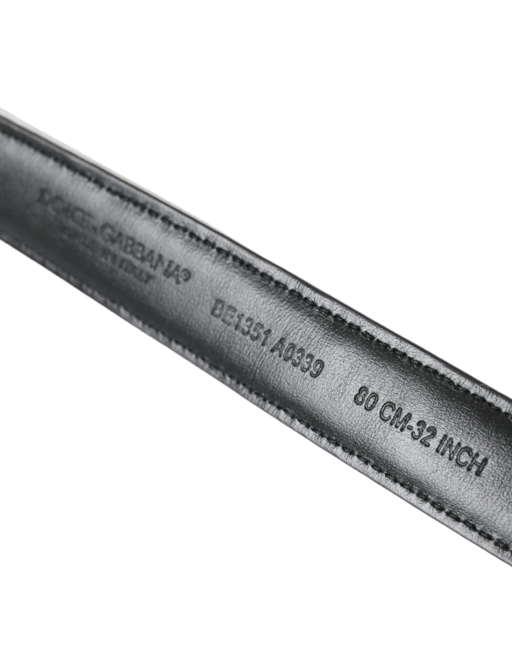 Dolce & Gabbana Black White Patchwork Gold Metal Buckle Belt - Belts