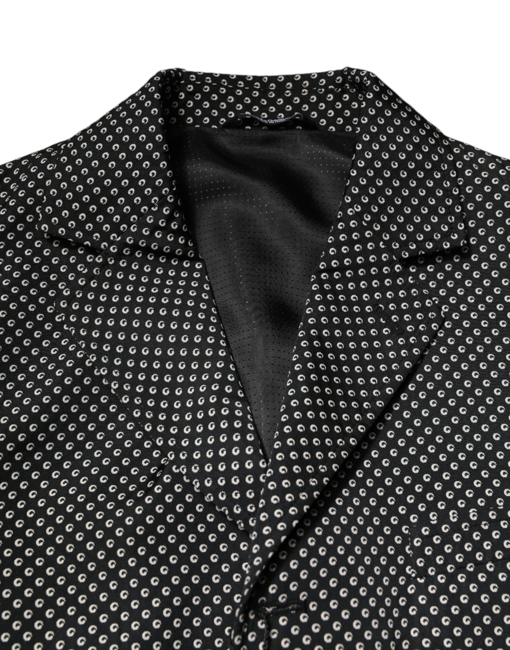 Dolce & Gabbana Black White Patterned Men Suit Coat Blazer - IT44 | XS - Sport Jackets