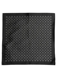 Dolce & Gabbana Black White Patterned Pocket Square Scarf