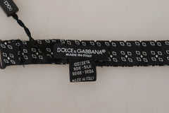 Dolce & Gabbana Black White Polka Dot 100% Silk Neck Papillon Tie - Neckties