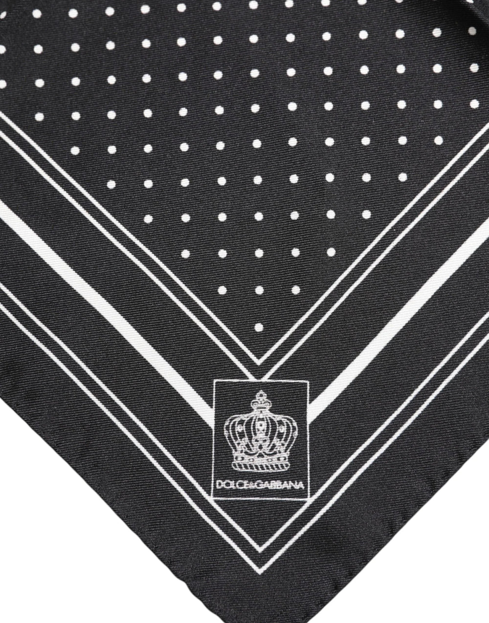 Dolce & Gabbana Black White Polka Dot Men Foulard Scarf - Scarves & Shawls