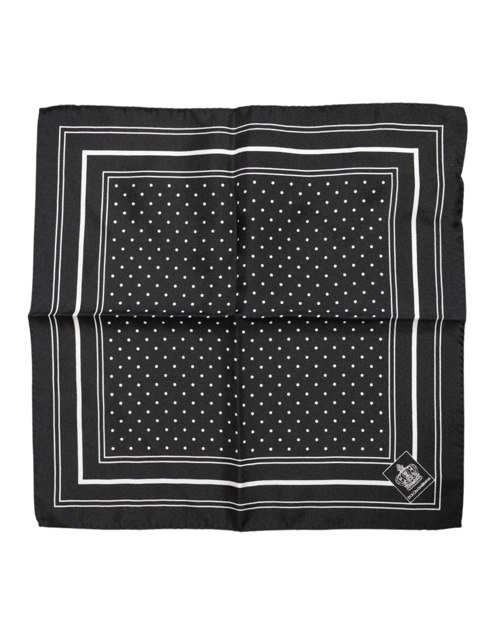 Dolce & Gabbana Black White Polka Dot Men Foulard Scarf - Scarves & Shawls