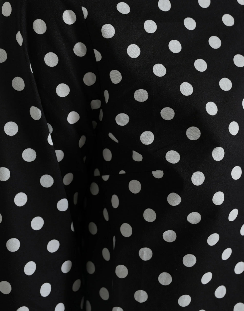 Dolce & Gabbana Black White Polka Dot Nylon Shift Mini Dress - IT40|S - Dresses