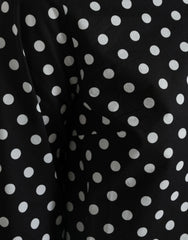 Dolce & Gabbana Black White Polka Dot Nylon Shift Mini Dress - IT40|S - Dresses