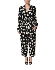 Dolce & Gabbana Black White Polka Dot Pajama 2 Piece Set Sleepwear - IT50|3XL