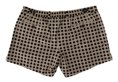 Dolce & Gabbana Black White Polka Dots Cotton Linen Shorts - IT48 | M - Shorts