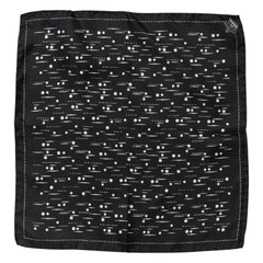 Dolce & Gabbana Black White Printed Square Men Foulard Scarf - Scarves & Shawls