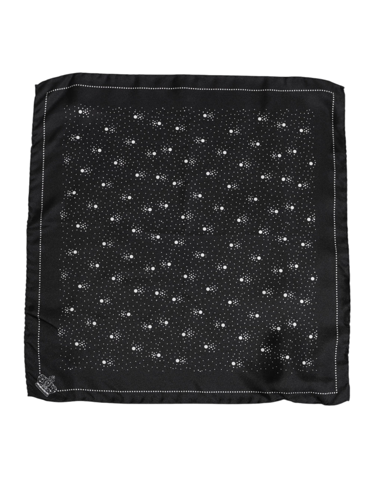 Dolce & Gabbana Black White Printed Square Men Foulard Scarf - Scarves & Shawls